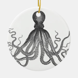 Ornamento De Cerâmica Kraken - polvo gigante preto/Cthulu