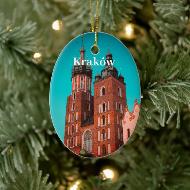 Ornamento De Cerâmica Krakow Europe Polônia Polska Cidade Antiga (Árvore)