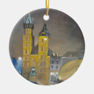 Ornamento De Cerâmica Krakow na noite