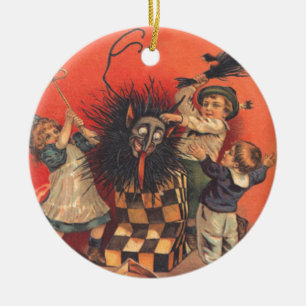 Ornamento De Cerâmica Krampus Caixa Surpresa