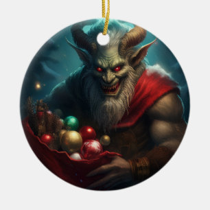 Ornamento De Cerâmica Krampus Malvado