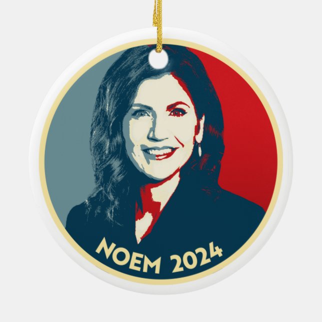 ORNAMENTO DE CERÂMICA KRISTI NOEM 2024 (Traseira)