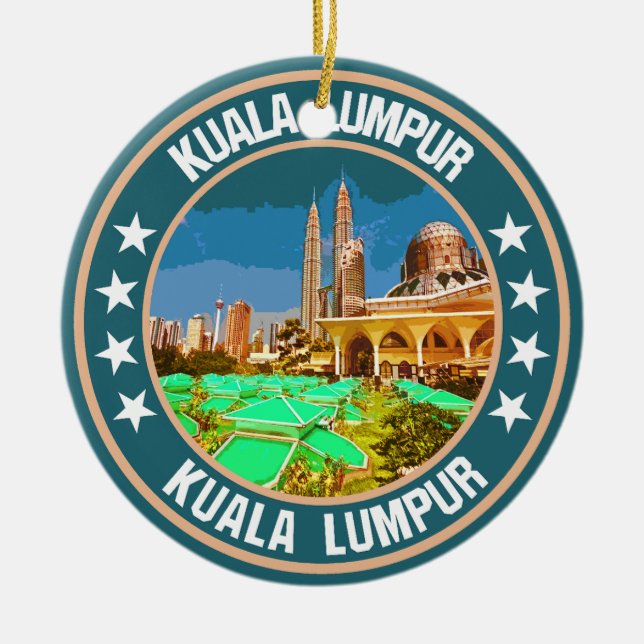 Ornamento De Cerâmica Kuala Lumpur (Frente)