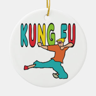 Ornamento De Cerâmica Kung Fu