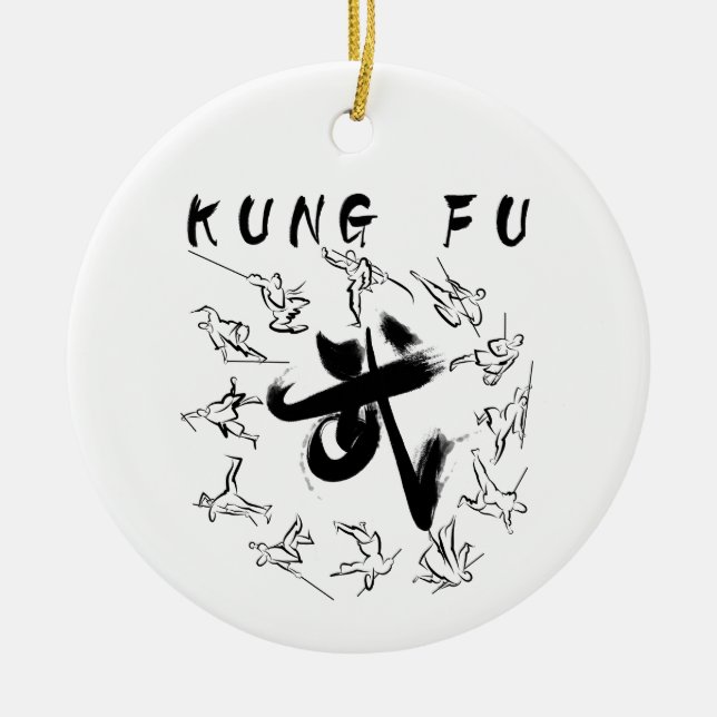 Ornamento De Cerâmica kung fu (夫 功) (Frente)
