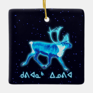 Ornamento De Cerâmica Kuvianak Innovia - Azul-Caribe (Reindeer)