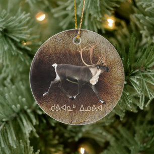 Ornamento De Cerâmica Kuvianak Innovia - Bull Cariou (Reindeer)