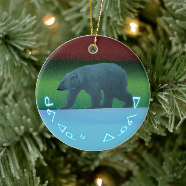 Ornamento De Cerâmica Kuvianak Innovia - Luzes Polares Urso Polar (Árvore)