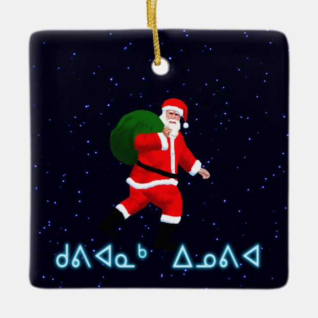 Ornamento De Cerâmica Kuvianak Innovia - Papai Noel (Frente)