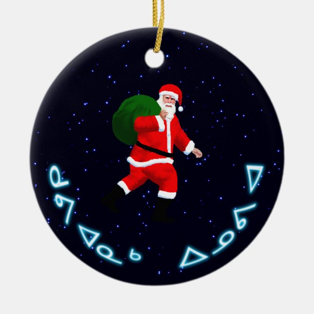 Ornamento De Cerâmica Kuvianak Innovia - Papai Noel (Frente)