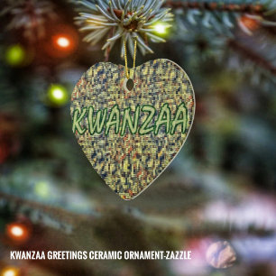 Ornamento De Cerâmica Kwanzaa Saudações