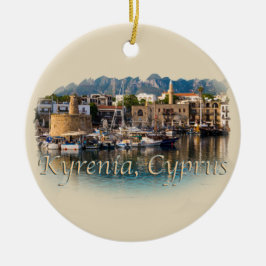 Ornamento De Cerâmica Kyrenia, Cyprus: Harbor