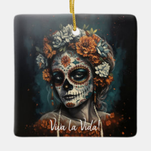 Ornamento De Cerâmica La Catrina Espírito Eterno Dia dos Mortos
