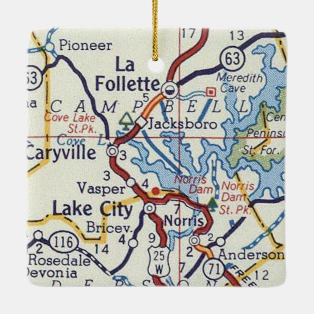 Ornamento De Cerâmica La Follette TN (Verso)