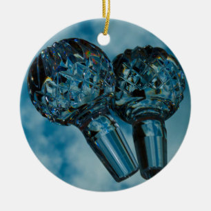 Ornamento De Cerâmica Lá para os Céus Azuis Cristalinos