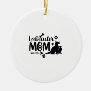 Ornamento De Cerâmica Labrador Mãe SVG � Silhueta de Cachorro & Desenho