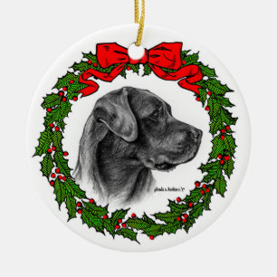 Ornamento De Cerâmica Labrador Retriever Art de Glenda S. Harlan Cerâmi
