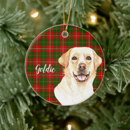 Ornamento De Cerâmica Labrador Retriever Cão Personalizado Aquarela