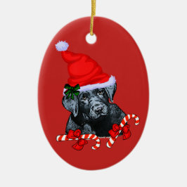 Ornamento De Cerâmica Labrador Retriever Christmas
