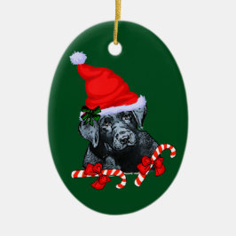 Ornamento De Cerâmica Labrador Retriever Christmas