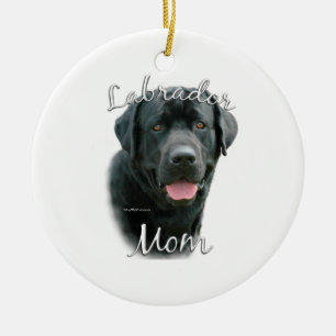 Ornamento De Cerâmica Labrador Retriever (preto) Mãe 2