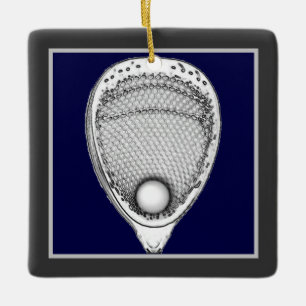 Ornamento De Cerâmica Lacrosse Goalie Keepsaame