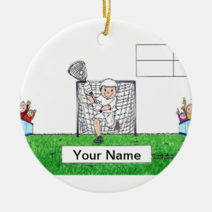 Ornamento De Cerâmica Lacrosse, Homem - Vazio
