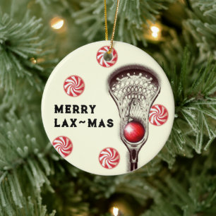 Ornamento De Cerâmica lacrosse personalizada