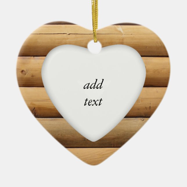 Ornamento De Cerâmica Lado da Cabina do Log Faux (Frente)