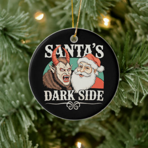 Ornamento De Cerâmica Lado Negro do Papai Noel Krampus Krampusnacht Nata