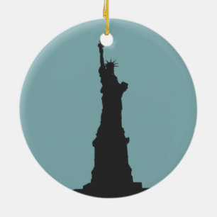 Ornamento De Cerâmica Lady Liberty Ornament