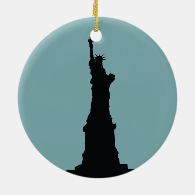 Ornamento De Cerâmica Lady Liberty Ornament (Traseira)