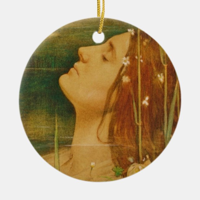 Ornamento De Cerâmica Lady Shalott (Frente)
