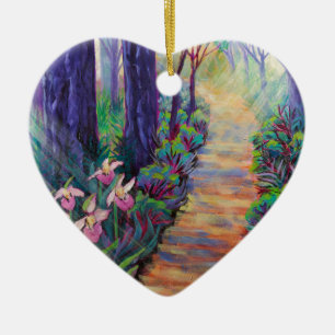 Ornamento De Cerâmica Lady Slippers no caminho