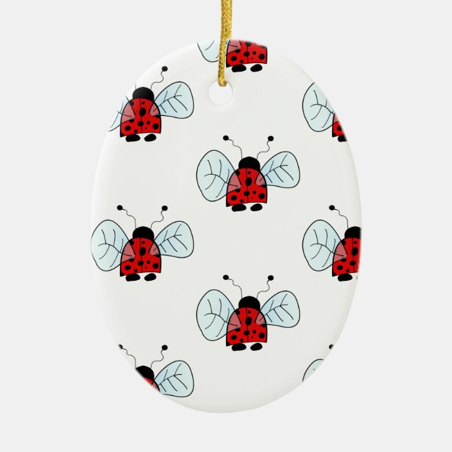 Ornamento De Cerâmica Ladybird (Frente)