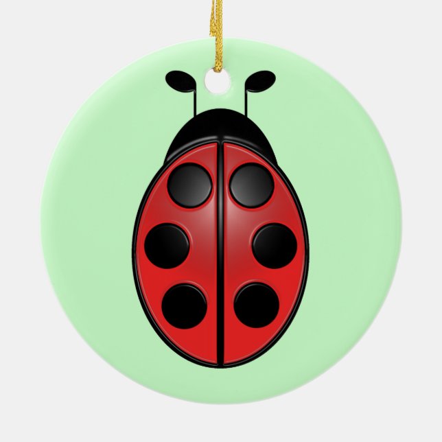 Ornamento De Cerâmica Ladybug (Traseira)