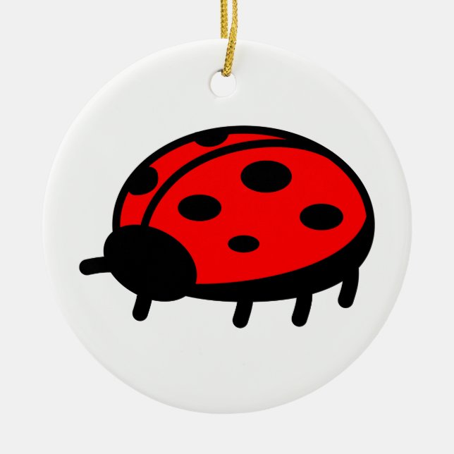 Ornamento De Cerâmica Ladybug (Frente)