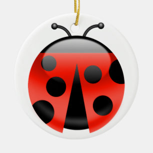 Ornamento De Cerâmica LadyBugs para sorte