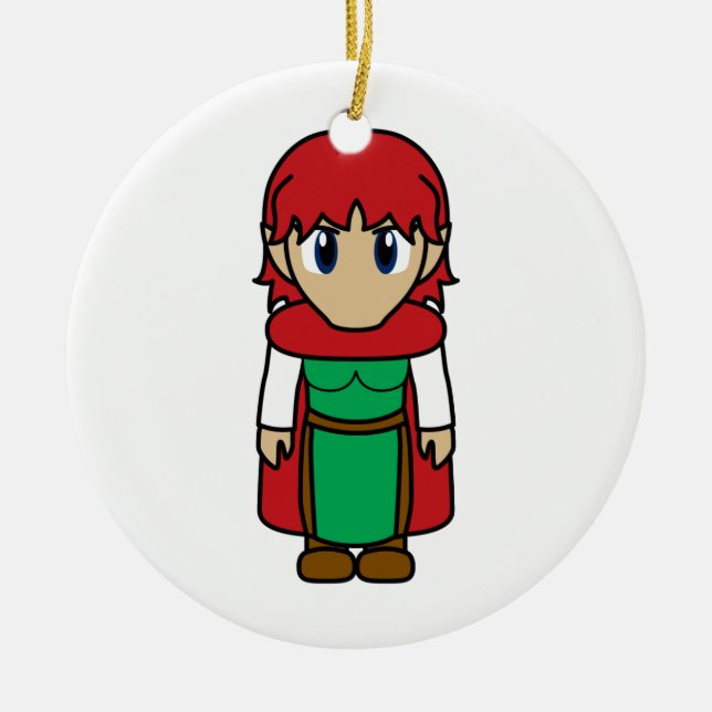 Ornamento De Cerâmica Laekinn e Iorekua (Frente)