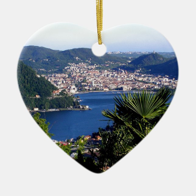 Ornamento De Cerâmica Lago 2 Como (Frente)