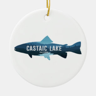 Ornamento De Cerâmica Lago Castaic Peixes Califórnia