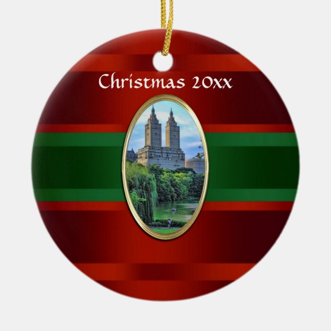 Ornamento De Cerâmica Lago Central San Remo Xmas nº 3 (Frente)