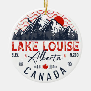 Ornamento De Cerâmica Lago Louise Alberta Canada Viagem Ski Souvenirs
