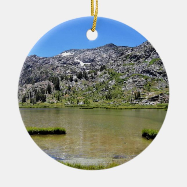 Ornamento De Cerâmica Lago Shell, Passagem de Tioga, CA (Frente)