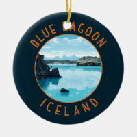 Lagoa Azul Islândia Círculo em Distância