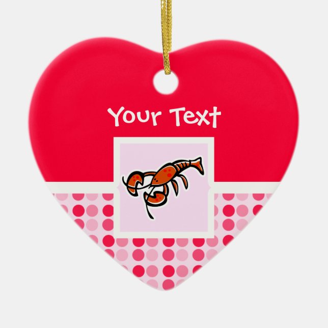 Ornamento De Cerâmica Lagosta bonito (Frente)