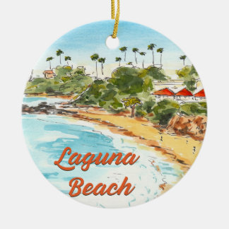 Ornamento De Cerâmica Laguna Beach California Ornament