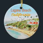 Ornamento De Cerâmica Laguna Beach Cerâmica Ornament<br><div class="desc">Capture o charme vibrante de Laguna Beach, Califórnia, com este ornamento cerâmico artesanal. Apresentando uma design detalhada inspirada pelas praias icônicas, penhascos e cultura artística da cidade, esse ornamento faz uma manutenção ou um dom perfeitos. Seja como parte do seu decoro de férias ou de uma exposição de um ano,...</div>