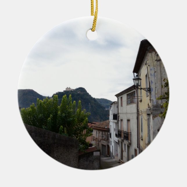 Ornamento De Cerâmica Laino Borgo (Frente)