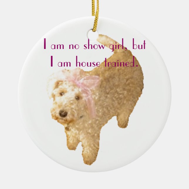 Ornamento De Cerâmica Lakeland Terrier (Frente)